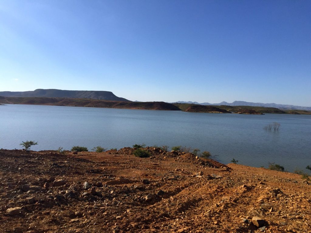 Eritrea, diga di Gergera, costruita come molte altre per trattenere l'acqua per l'energia e l'irrigazione dei campi 
